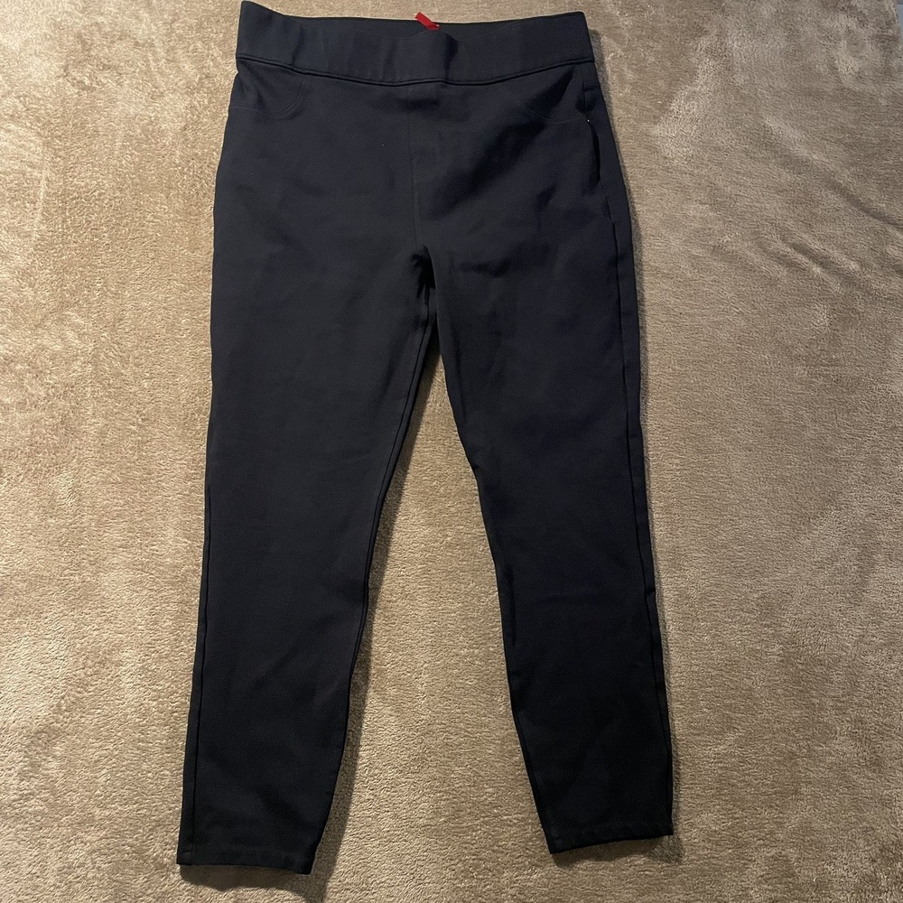 SPANX The Perfect Black Ponte Ankle Pant Women's Size M Pull On Jeggings 20202P